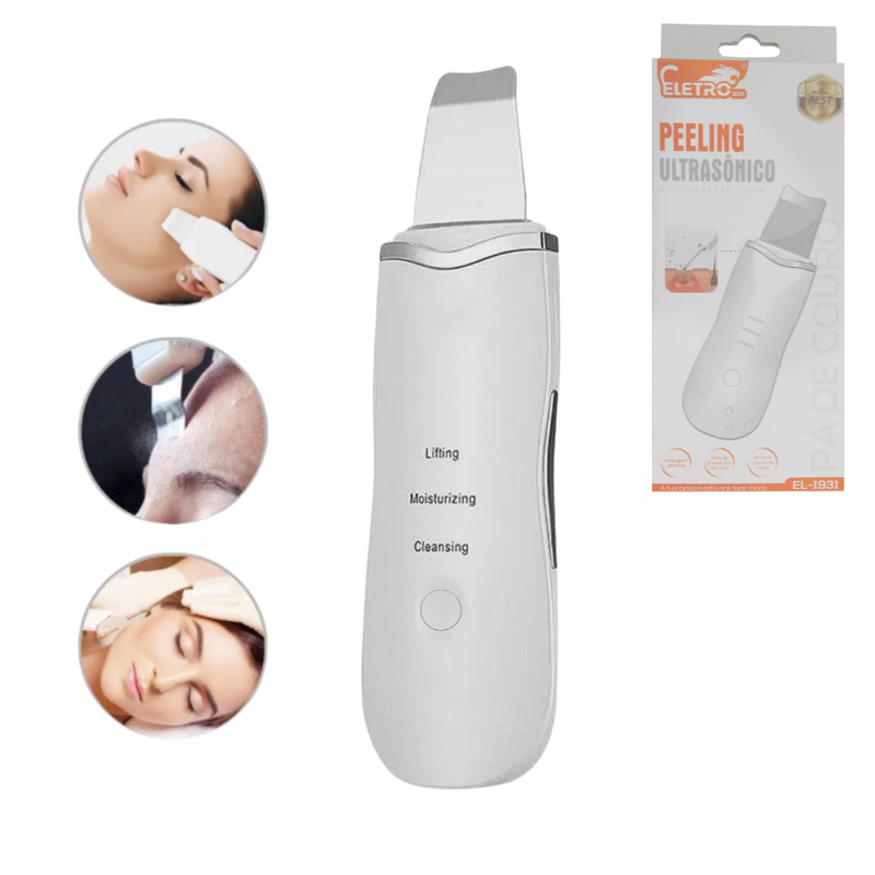 Caneta Peeling Ultrassônico E Ionização Portátil Anti Cravos E Acne EL-1931 Marca: Eletromex