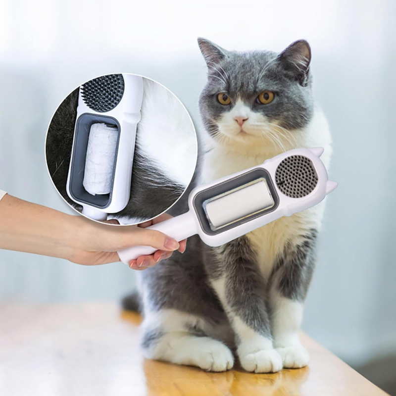 Escova Removedora de Pêlos Gato Pets 4 em 1 Kapbom