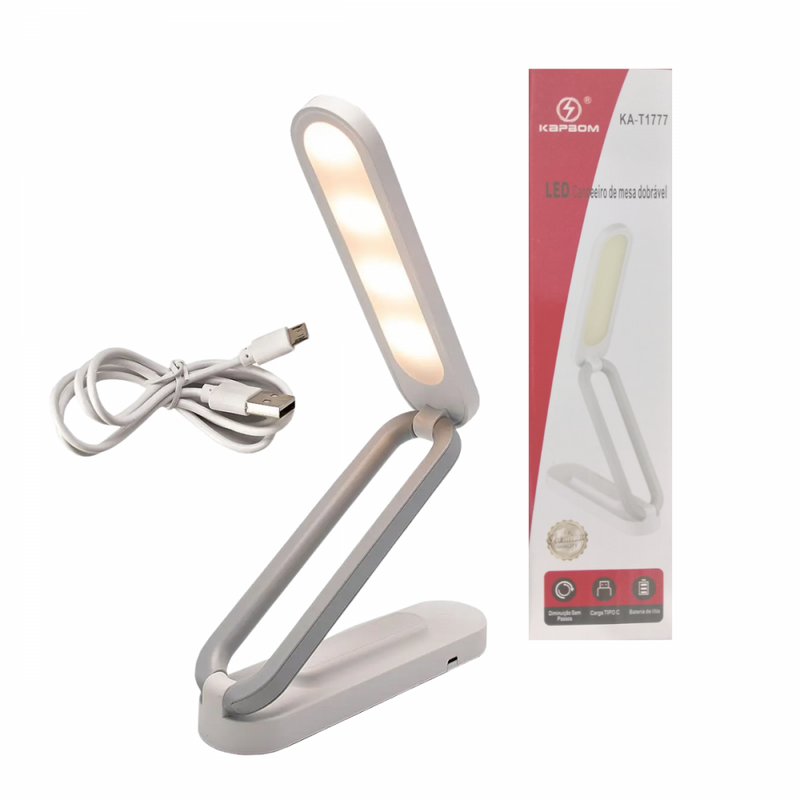 Luminária De Mesa Dobrável Top Light Recarregável Usb Marca: Kapbom