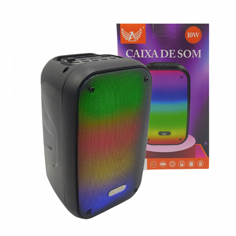 Caixa De Som Bluetooth 10W RGB AL-8921 Altomex